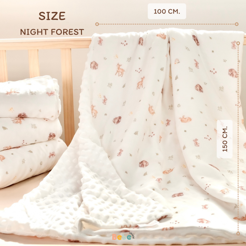 Bamboo Minky Blanket Night Forest (1 Pack) - Image 3