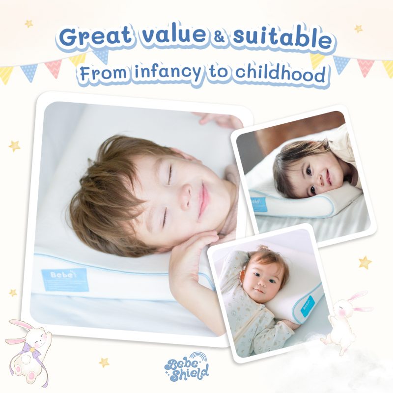 Child pillow to prevent dust mites & reduce allergies : Ergo Child Pillow model.